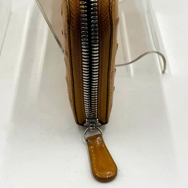 オーストリッチ財布ファスナースライダー修理前の拡大画像