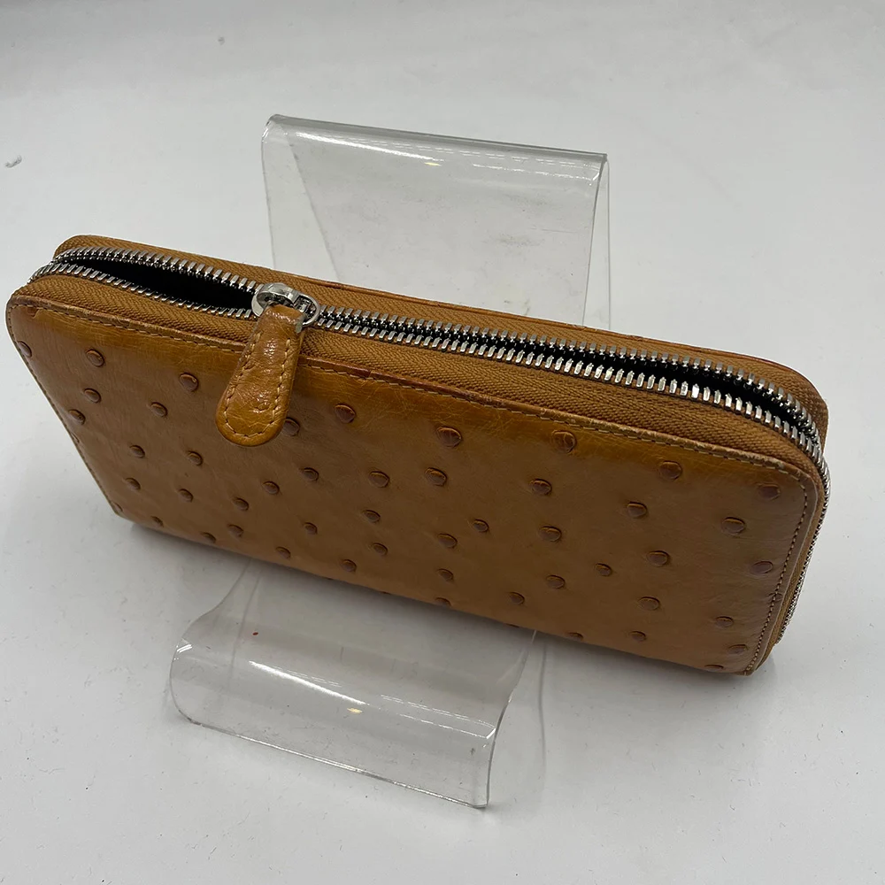 オーストリッチ財布ファスナースライダー修理前の全体画像